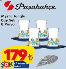 PAŞABAHÇE MYSTİC JUNGLE ÇAY SETİ 8 PARÇA